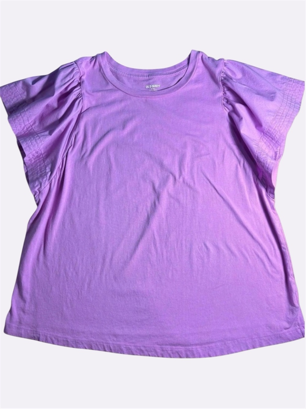 Old Navy Lilac Flutter Sleeve Elevated Tee XL Tall Coquette Balletcore Y2K